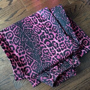 Betsey Johnson Pink Leopard Print Pants